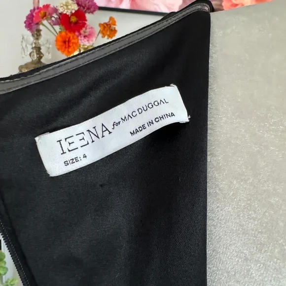 Ieena for Mac Duggal Black Ruched Jersey Gown - Picture 9 of 12